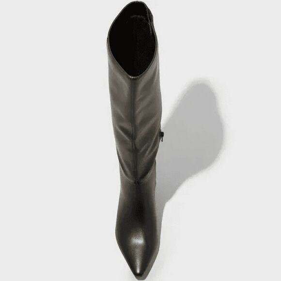 Women's Kendra Kitten Heel Boots Black Size 7 - Picture 3 of 3